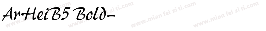 ArHeiB5 Bold字体转换